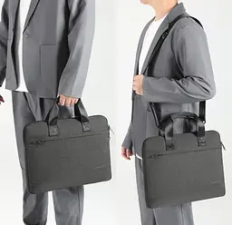 Сумка для ноутбука Tigernu T-L5239 15.6 Black Grey - мініатюра 6