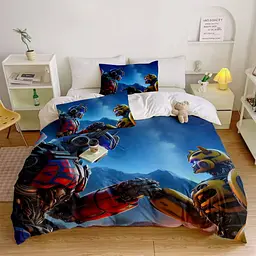 комплект постільної білизни 3D Transformers мікросатин полуторний 150×215 см 70×70 см