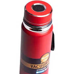 Термос Vacuum Sports 1 л з датчиком температури та ситечком, червоний Yiwu HP-14-30R - мініатюра 3