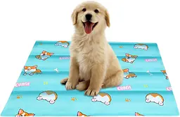 Охолоджуючий килимок для собак та кішок GEL Material Summer Pet Cooling Mat Corgi Blue 60х90 см - мініатюра 7