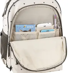 Рюкзак GoPack Education 182M Beige Polka Dots Бежевий (GO26-182M-3) - мініатюра 11