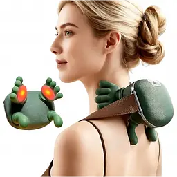 Електричний акумуляторний масажер для шиї та плечей Shoulders Neck з підігрівом