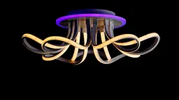 Люстра стельова LED Splendid Ray L78586/7, 224W, білий, сучасний стиль, з пультом, 58 см - мініатюра 3