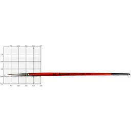 Пензель синтетика кругла Carrot 1097R № 00 коротка ручка Kolos