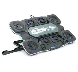 Охолоджувальна підставка для ноутбука 17.3 дюйма Ice Coorel Q-10 8xfans RGB LCD - мініатюра 2