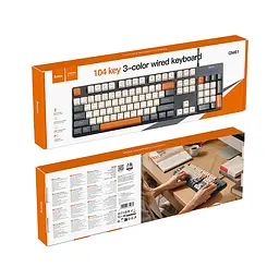 Клавіатура HOCO GM61 Murphy 3-color wired keyboard(Ukrainian version) star gray - мініатюра 2