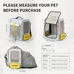 Рюкзак для перенесення Petkit X Zone Grey (P7703-G) [169179] - мініатюра 10