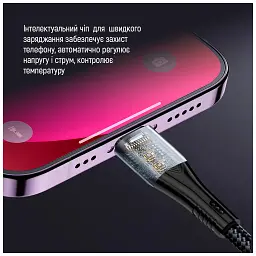 Дата кабель USB-C to Lightning + Micro 5P + USB-C 1.2m 3.0A (PD60W data) Black ColorWay (CW-CBPDU3060-BK) - мініатюра 9