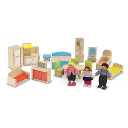 Дерев'яний ляльковий будиночок Melissa&Doug, з підйомником і меблями (MD2462) - мініатюра 3