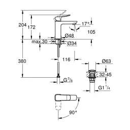 Змішувач Grohe QuickFix 1018362430 - мініатюра 5