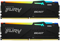 Модуль пам'яті Kingston Fury DDR5 64GB (2x32) 6000MHz Beast RGB XMP (KF560C30BBAK2-64)