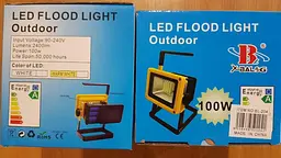 Акумуляторний LED Прожектор 30W світлодіодний ліхтар із ЗУ 12в та 220в Balong 204 - мініатюра 9