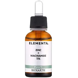 Сироватка для обличчя Bioearth Elementa Purify Zinc + Niacinamide 11% 15 мл