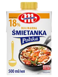 Вершки Mlekovita Śmietanka Polska 18% 500 мл.