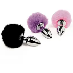 Анальна пробка FeelzToys Bunny Tails Butt Plug Pink - мініатюра 4