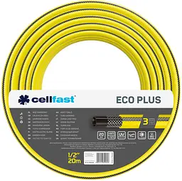 Шланг садовий ECO PLUS 1/2" 20м 3 шари до 20бар -10…+50°C Cellfast sad0001971