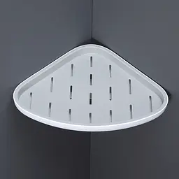 Полиця кутова МВМ My Home BP-26 клейка біла з сірим (BP-26 WHITE/GRAY) - мініатюра 2