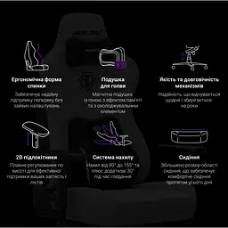 Крісло ігрове Anda Seat Novis Plus XL Grey Fabric (AD23YC-XL-01-G-F-G04) - мініатюра 14