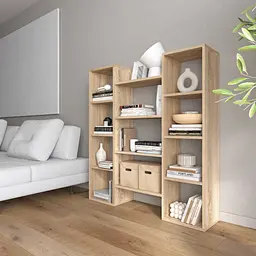 Книжкова полиця стелаж для книг Vays D-8 сучасна полиця ЛДСП 130x30x140 см для дому офісу вітальні - мініатюра 2