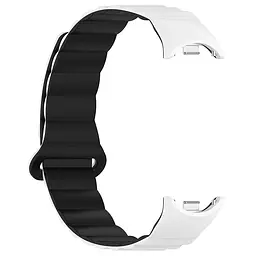 Ремінець Dual-color Magnetic для Xiaomi Mi Band 9/8/10 White / Black - мініатюра 3