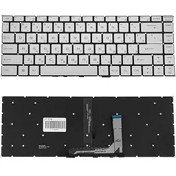 Клавіатура для ноутбука MSI (GS65) rus, silver, без фрейма, підсвічування клавіш(оригінал) - мініатюра 2