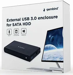 Зовнішня кишеня Gembird SATA HDD 3.5", USB 3.0, Black (EE3-U3S-3) - мініатюра 4