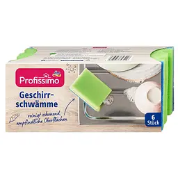 Губка для миття посуду Profissimo для чутливих поверхонь, 6 шт, від DenkMit