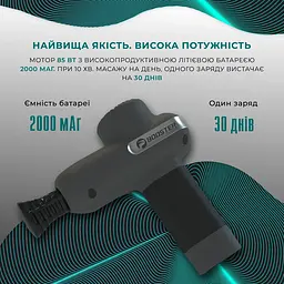Перкусійний масажний пістолет Booster Lightsaber Mini (6 насадок) - мініатюра 8