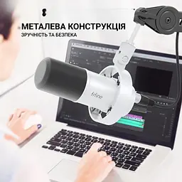 Мікрофон Fifine K688W USB White (K688W) - мініатюра 11