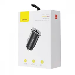 АЗП Baseus Square Metal 30W (Type-C + USB) - мініатюра 2