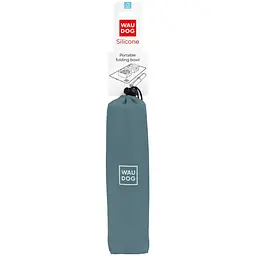 Миска складана Waudog Silicone 385х230х50 мм сірий