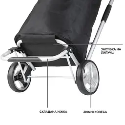 Сумка-візок ShoppingCruiser Foldable Black (604320) - мініатюра 5