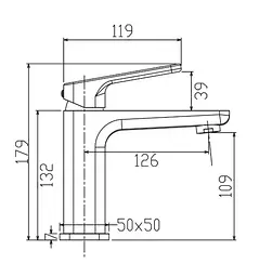 Змішувач для раковини Koer KB-10031-12 (KR5973) - мініатюра 5