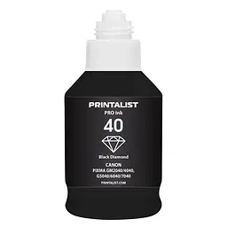 Чорнило PRINTALIST GI-40 для Canon G5040/G6040 190г Black пігментне (PL40BP) - мініатюра 2