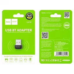 Адаптер Bluetooth Hoco Wireless Adaptors UA18 Чорний - мініатюра 3