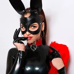 Маска для рольових ігор I’MCUM Bunny Екошкіра Чорна (IM-SM230_bunny) - мініатюра 4