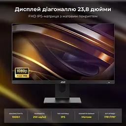 Моноблок 2E 23.8 Rational K6 FHD IPS/Intel i3-12100/16GB/480SSD/UMA/W11P/Black (2E-K6.V2.18) - мініатюра 15