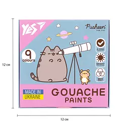 Фарби гуашеві Yes Pusheen 9 кольорів 20 мл (230401) - мініатюра 6