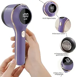 Машинка для стрижки катишок UKC Hair Ball Trimmer BB-002 акумуляторна для одягу фіолетовий 5 Вт - мініатюра 3