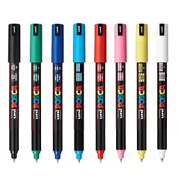 Набір маркерів Uni Posca 0.7 мм 8 шт. (PC-1MR 8C) - мініатюра 3