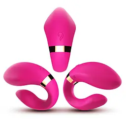 Вібратор для двох Crescent light pink Boss Series 52-00030 98671 - мініатюра 3