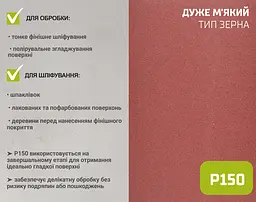 Наждачний папір Alloid Building Tools на тканинній основі 200 мм х 50м зерно 150 (SP-20050150) - мініатюра 6