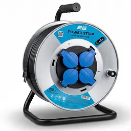 Мережевий фільтр 2E REEL 40м, 4xТипF, 16A, чорно-синій (2E-CR4325IP44M40)
