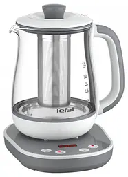 Електрочайник Tefal Tastea tea maker 1.5 л скло заварник біло-сірий kuh0015326 - мініатюра 3