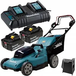 Газонокосарка самохідна акумуляторна Makita DLM481CT2 (48 см, 20-100 мм, 62 л, LXT)