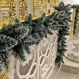 Гірлянда хвойна Hvoya Elegant з плівки зелена з білими кінчиками 16 м - мініатюра 6