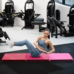Мат гімнастичний твердий Gymtek 5см світло-рожевий - мініатюра 7