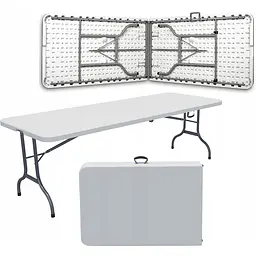 Стіл розкладний туристичний Hanert Family Table 180 см White