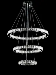 Світлодіодна люстра Splendid Ray L50603/70+50+30/3 LED з кришталем, хром, 160 Вт, з пультом і димером - мініатюра 3