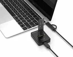 Док-станція XON MemoryDock M.2 NGFF SATA USB 3.1 Type-C Чорний (XMD1C13NG1PB 6426) - мініатюра 4